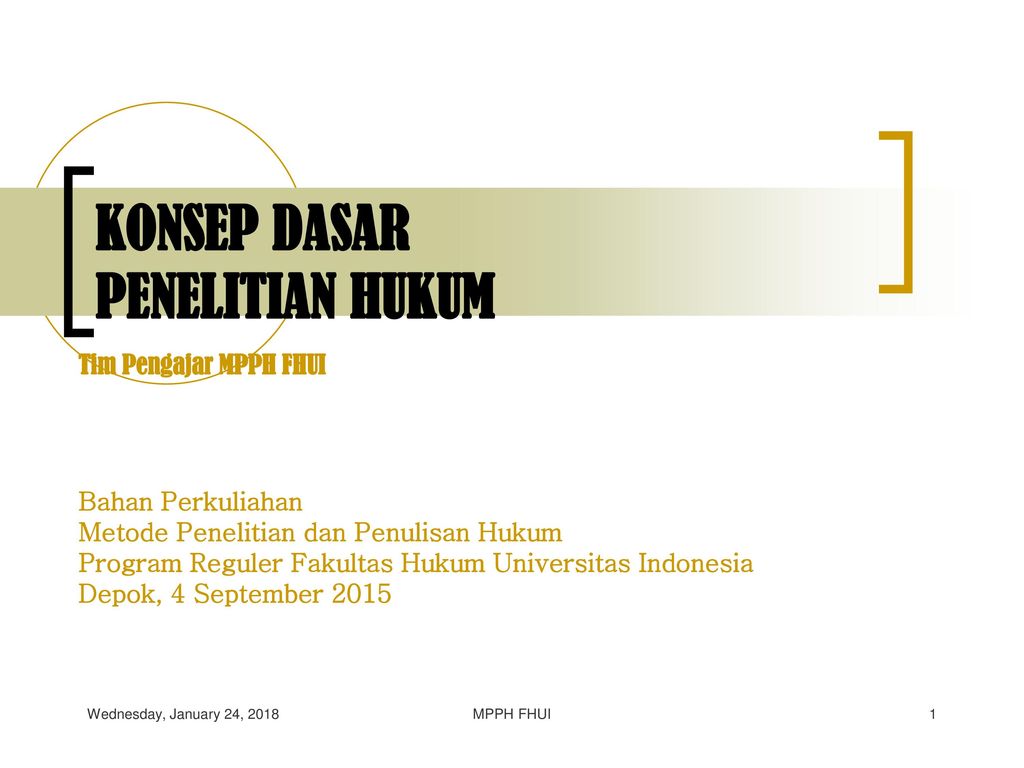 Konsep Dasar Penelitian Hukum Ppt Download