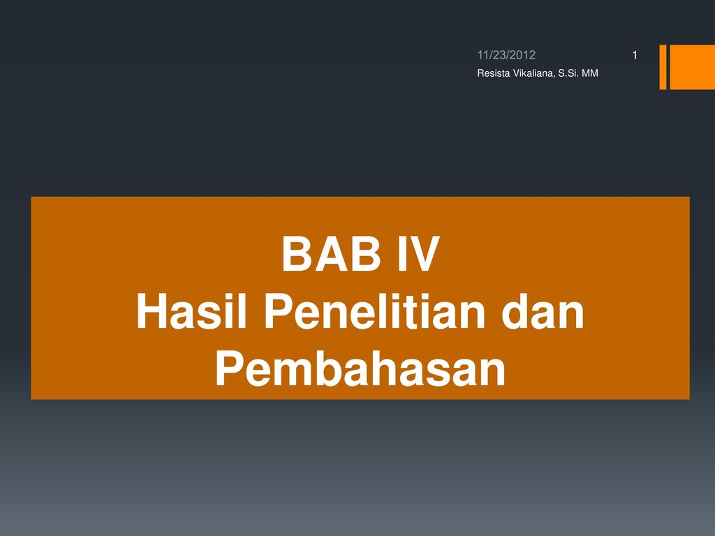 BAB IV Hasil Penelitian dan Pembahasan - ppt download