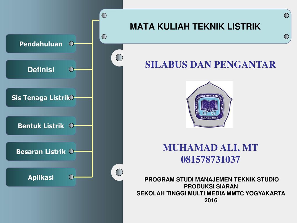 Mata Kuliah Teknik Listrik Ppt Download