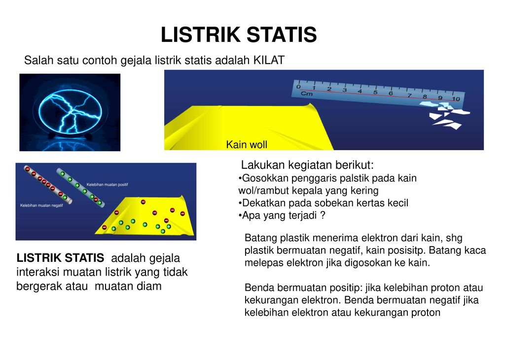 Listrik Statis Salah Satu Contoh Gejala Listrik Statis Adalah Kilat Ppt Download