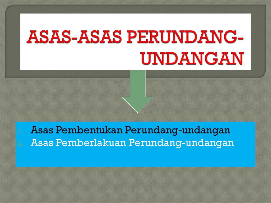 Asas Asas Perundang Undangan Ppt Download