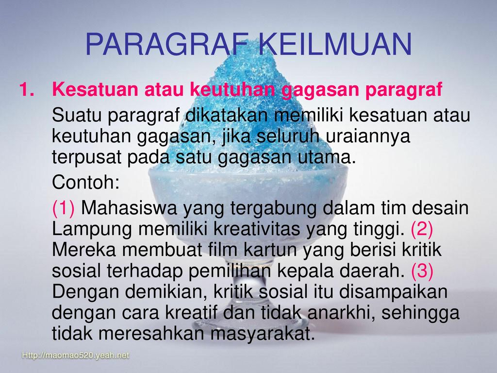 Paragraf Keilmuan Kesatuan Atau Keutuhan Gagasan Paragraf Ppt Download