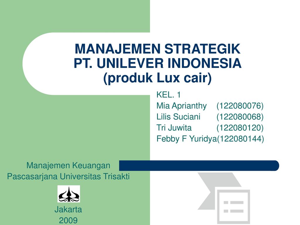 Manajemen Strategik Pt Unilever Indonesia Produk Lux Cair Ppt Download