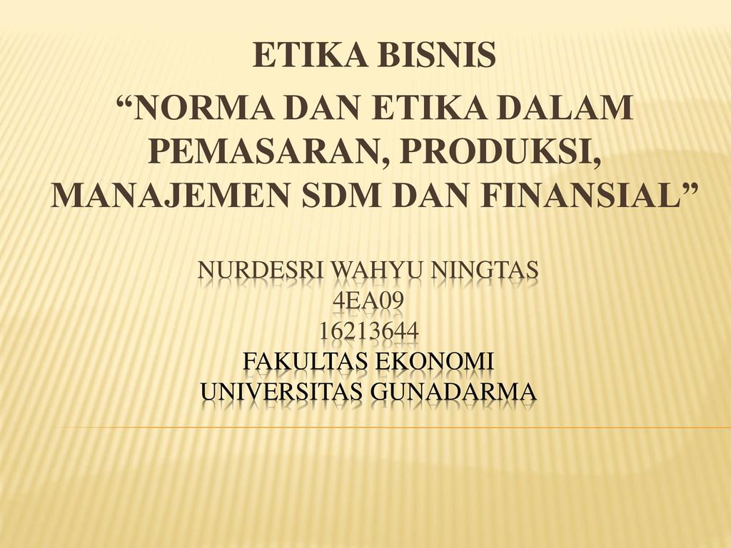 Pengertian Etika Bisnis Dalam Pemasaran | My Skripsi