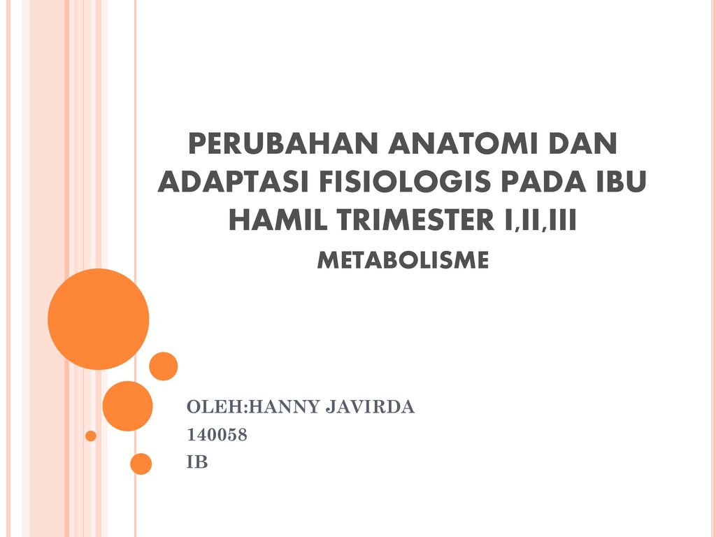 Perubahan Anatomi Dan Adaptasi Fisiologis Pada Ibu Hamil Trimester I Ii Iii Metabolisme Oleh Hanny Javirda 140058 Ib Ppt Download