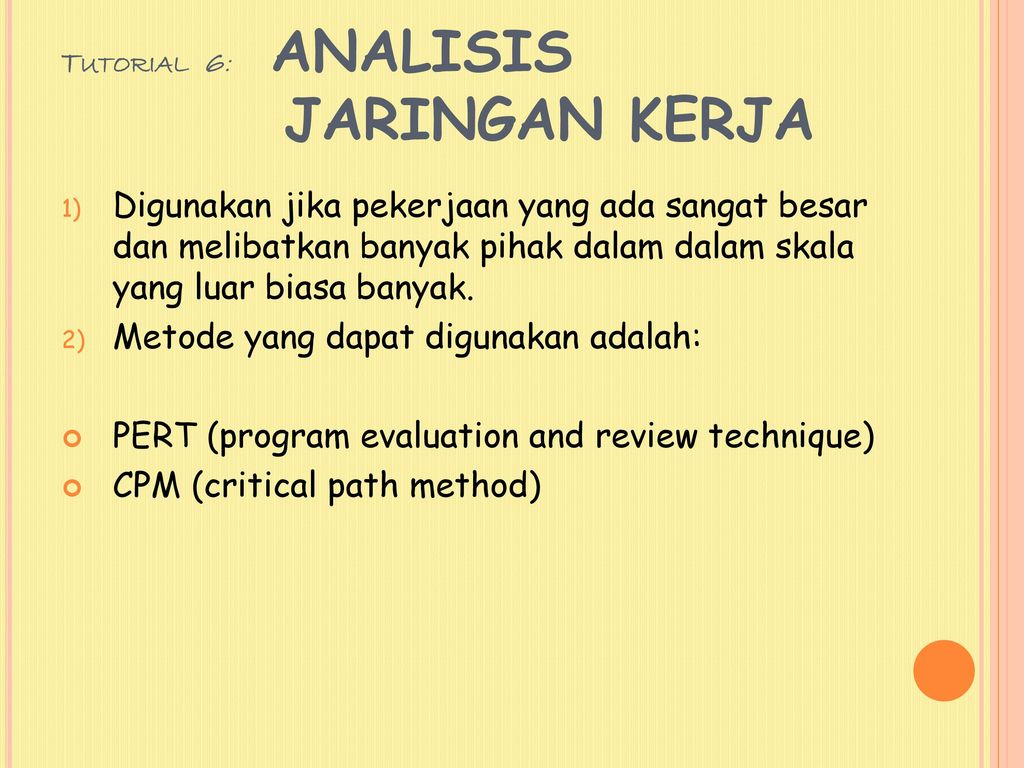 Tutorial 6 Analisis Jaringan Kerja Ppt Download