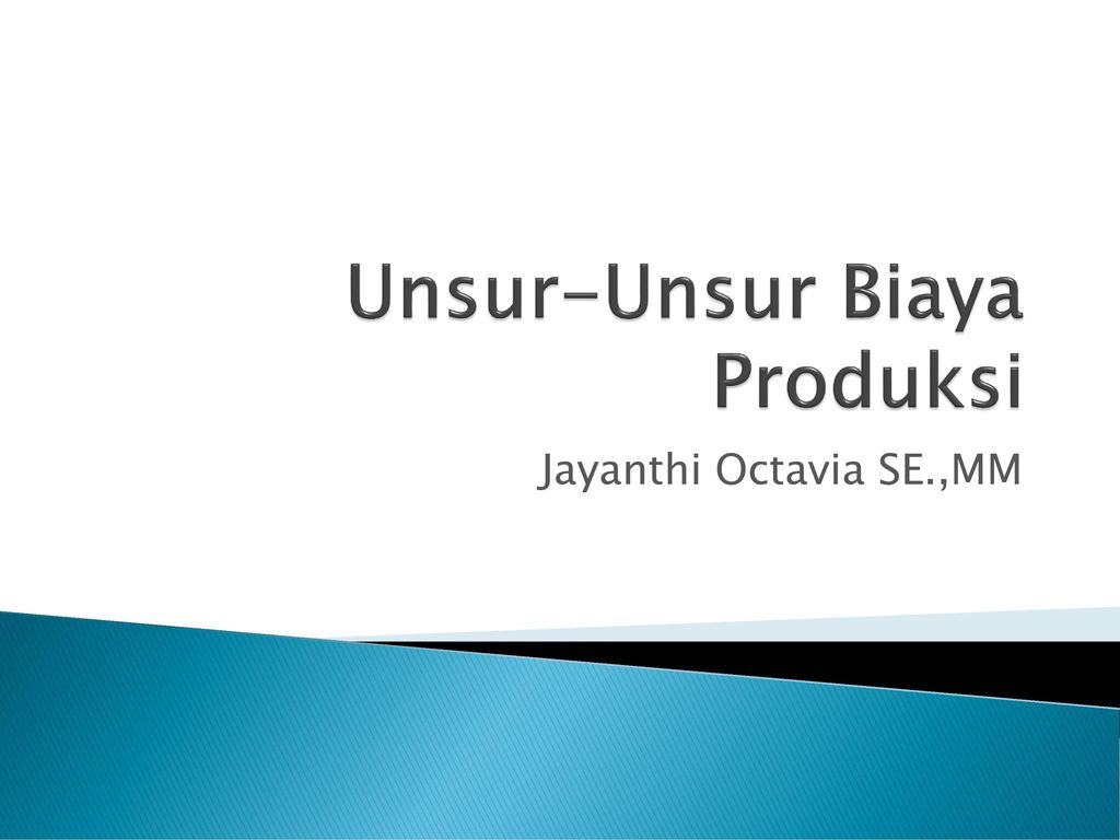 Unsur Biaya Produksi – Brain