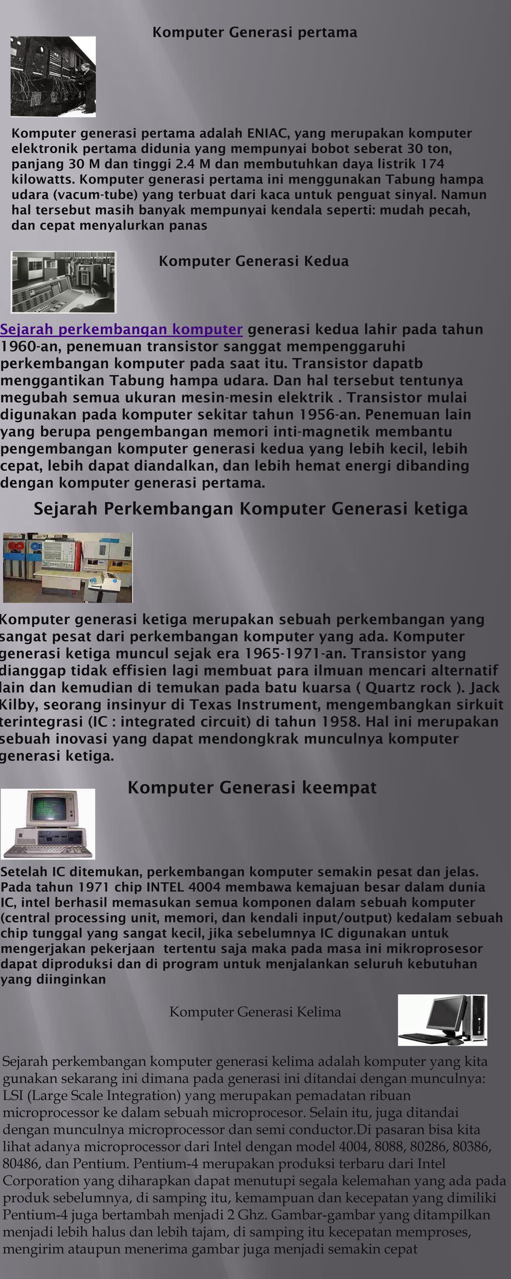 Sejarah Perkembangan Komputer Generasi Ketiga Ppt Download