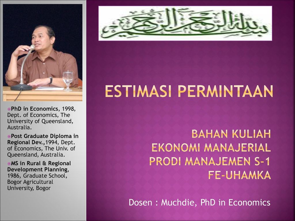 Estimasi Permintaan Bahan Kuliah Ekonomi Manajerial Ppt Download