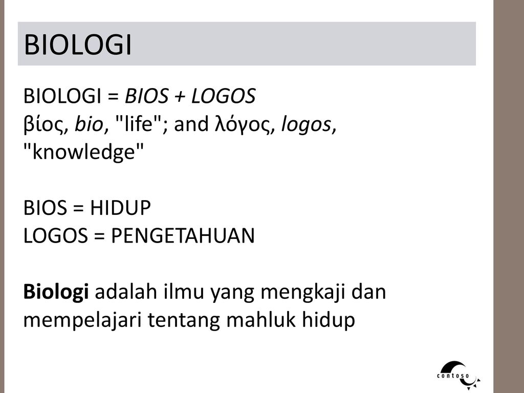 RUANG LINGKUP BIOLOGI. - ppt download