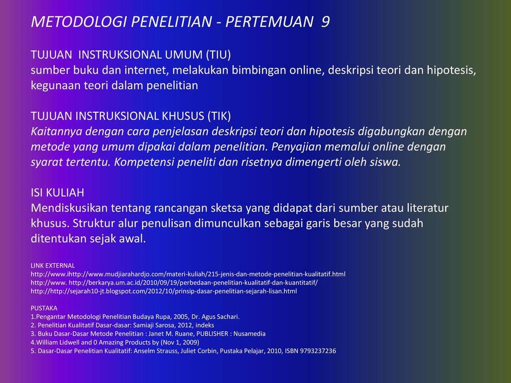 METODOLOGI PENELITIAN PERTEMUAN 1 Ppt Download