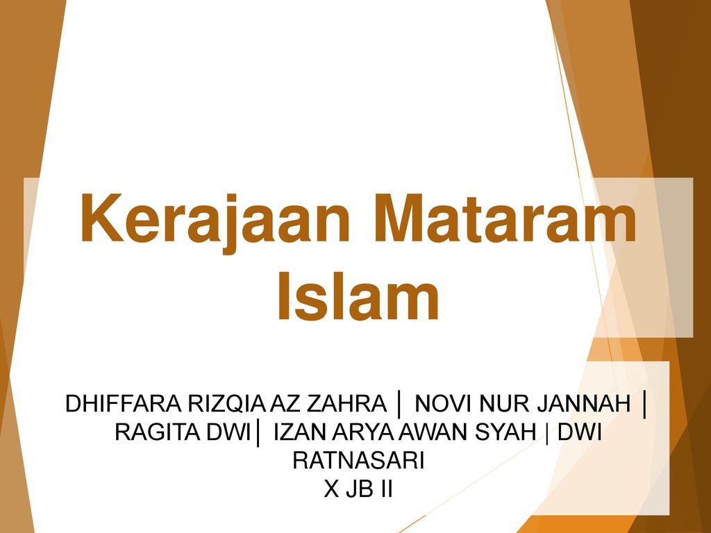 Kerajaan Mataram Islam Ppt Download