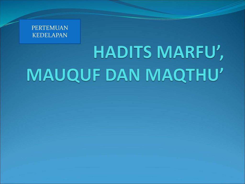 Mauquf Adalah – Ujian