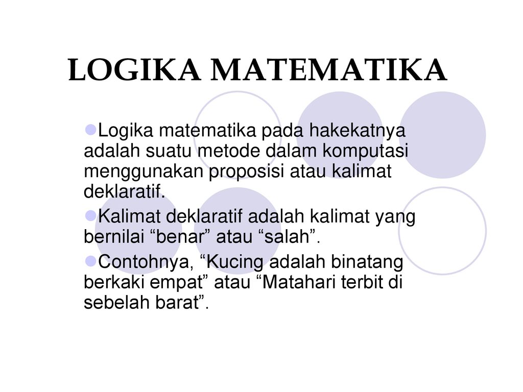 Proposisi Dalam Logika Matematika