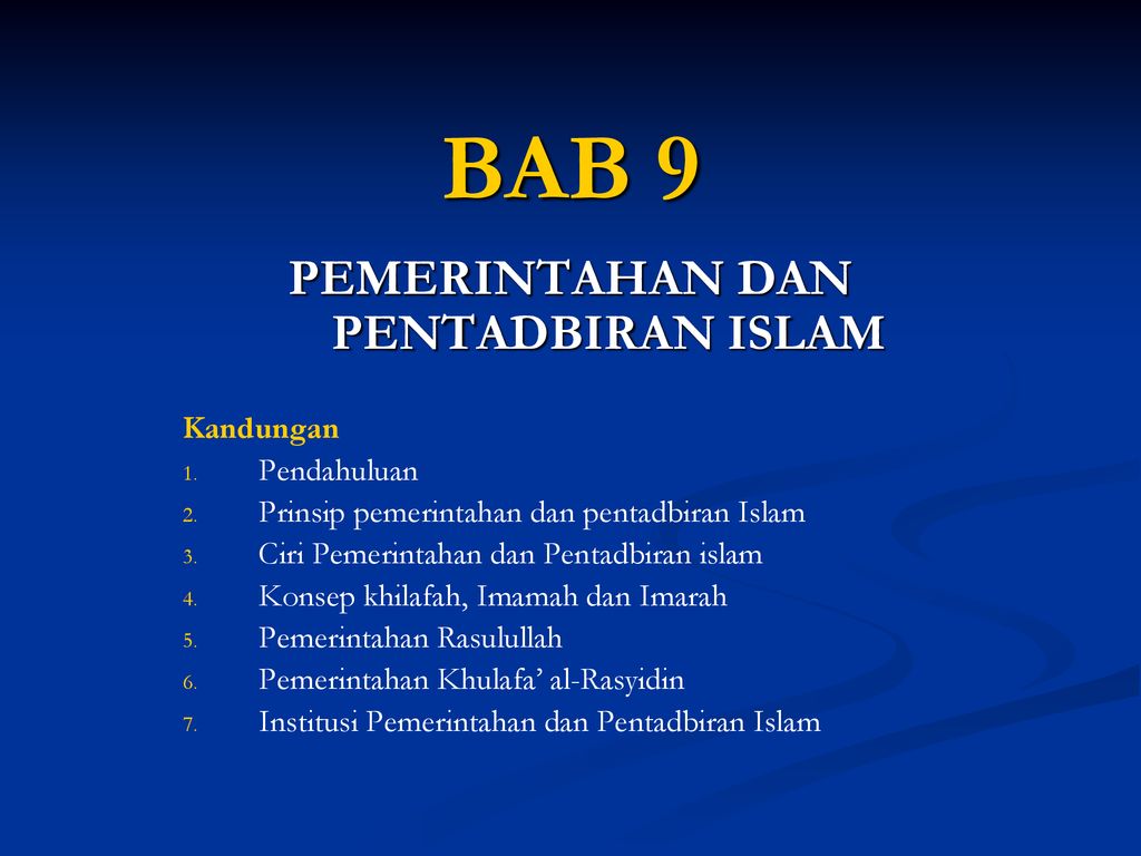 Pemerintahan Dan Pentadbiran Islam Ppt Download