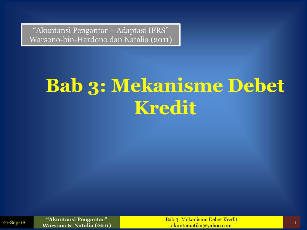 Bab 3 Mekanisme Debet Kredit Ppt Download