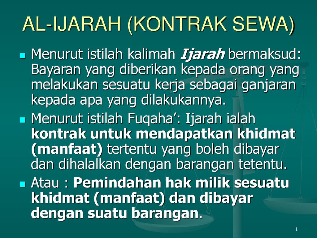 Al Ijarah Kontrak Sewa Ppt Download