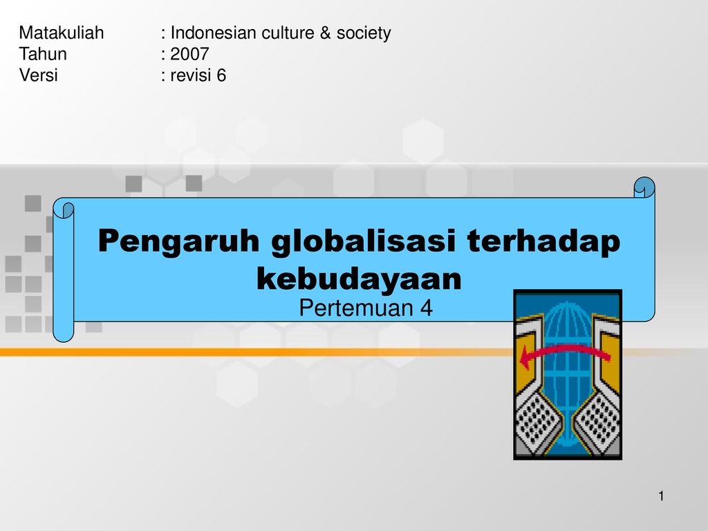 Pengaruh Globalisasi Terhadap Kebudayaan Ppt Download