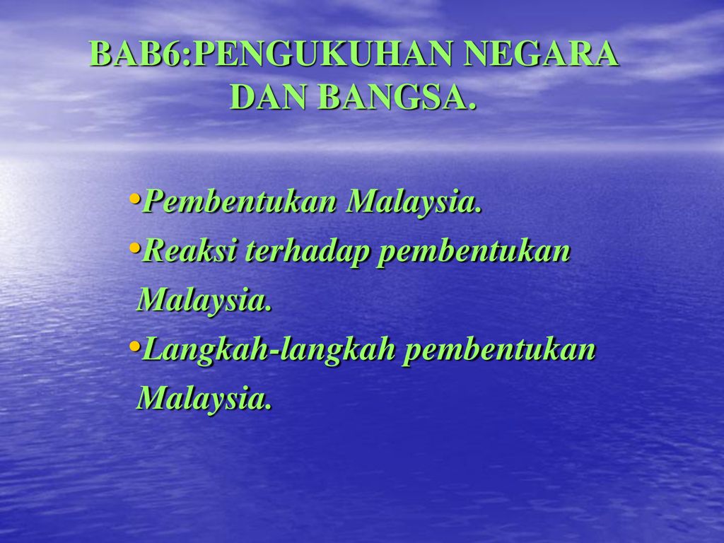 BAB6:PENGUKUHAN NEGARA DAN BANGSA. - ppt download