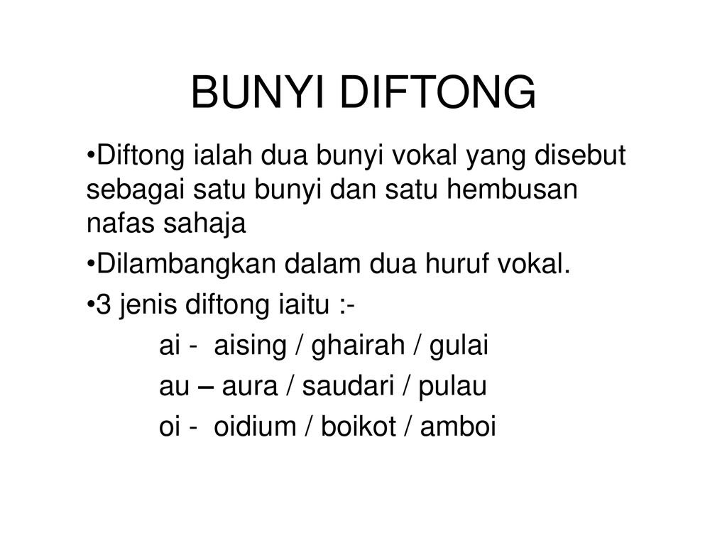 Bunyi Vokal Adalah – Ujian