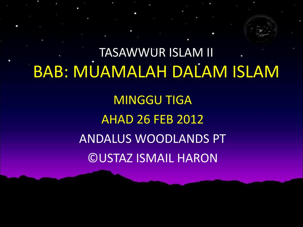 Tasawwur Islam Ii Bab Muamalah Dalam Islam Ppt Download