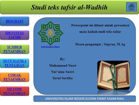 Studi teks tafsir al-Wadhih