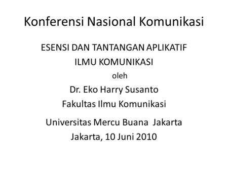Konferensi Nasional Komunikasi