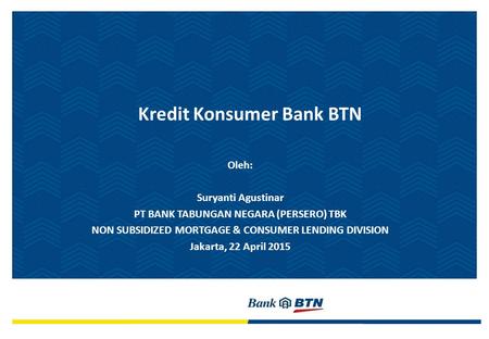 Kredit Konsumer Bank BTN