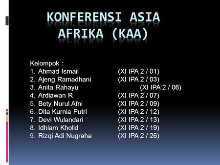 Konferensi asia afrika (KAA)