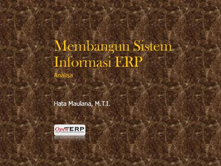 Membangun Sistem Informasi ERP