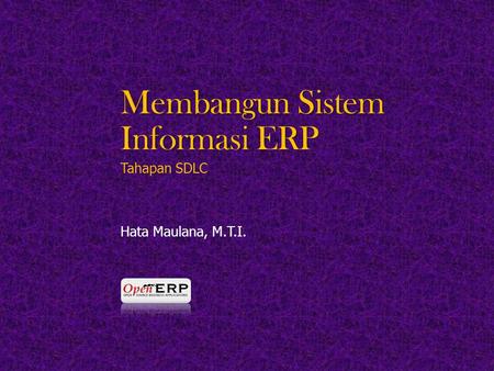 Membangun Sistem Informasi ERP