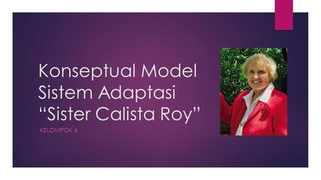 Konseptual Model Sistem Adaptasi “Sister Calista Roy”