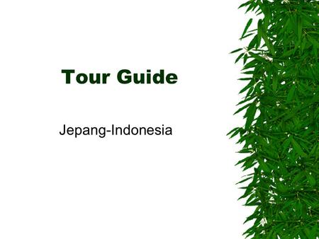 Tour Guide Jepang-Indonesia.