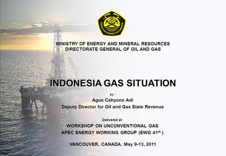 INDONESIA GAS SITUATION