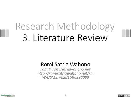 Research Methodology 3. Literature Review