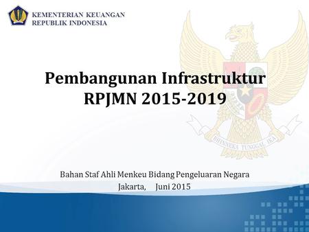 Pembangunan Infrastruktur RPJMN