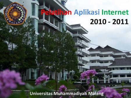 Pelatihan Aplikasi Internet 2010 - 2011 Universitas Muhammadiyah Malang.