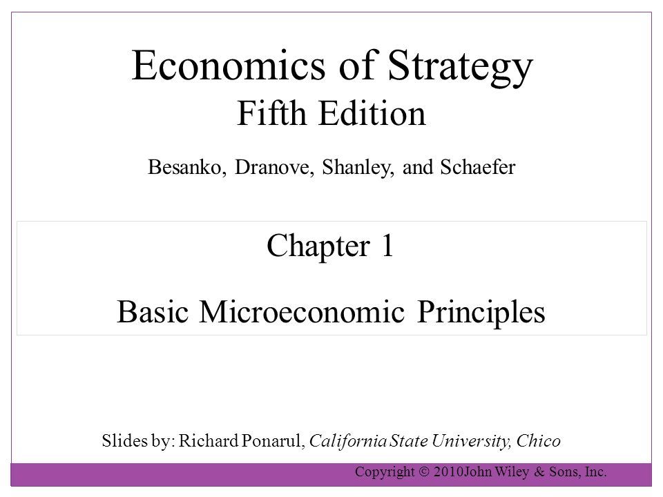 besanko economics of strategy wiley