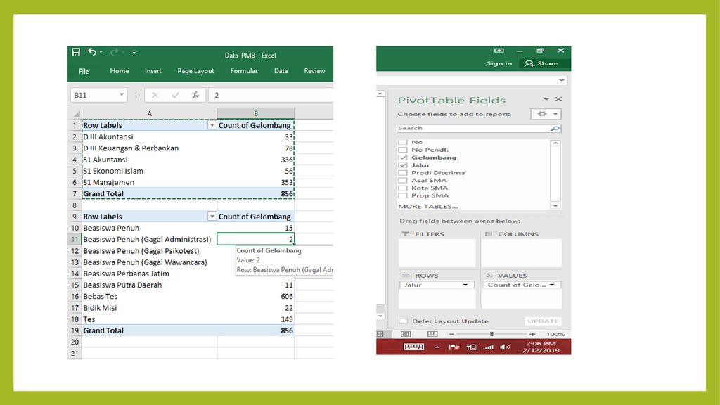 Visualisasi Laporan Berbentuk Dashboard Menggunakan Ms.Excel - Ppt Download