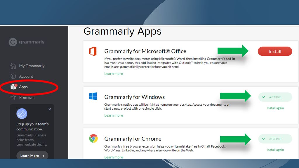 grammarly for outlook app