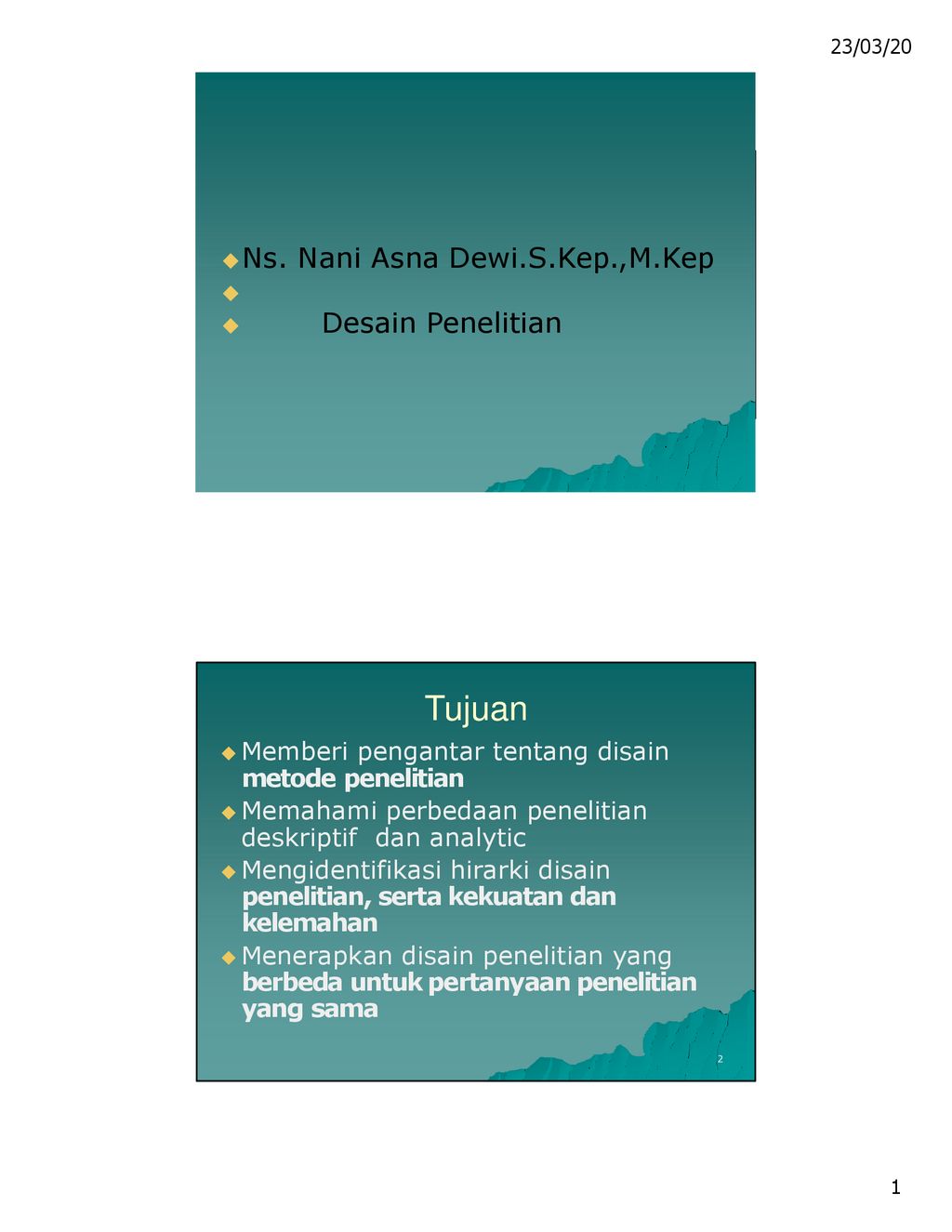 Tujuan Ns Nani Asna Dewi S Kep M Kep Desain Penelitian Ppt Download