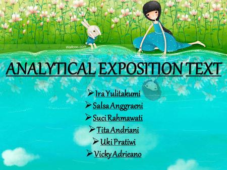 ANALYTICAL EXPOSITION TEXT