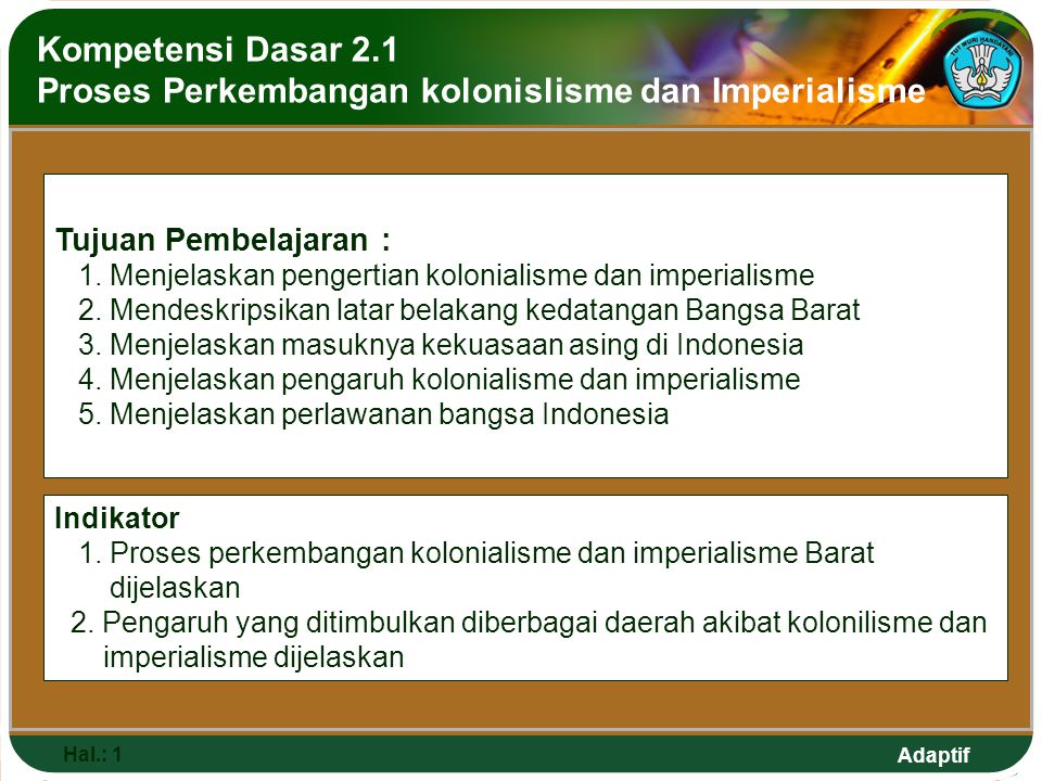 Kompetensi Dasar 2 1 Proses Perkembangan Kolonislisme Dan Imperialisme Ppt Download