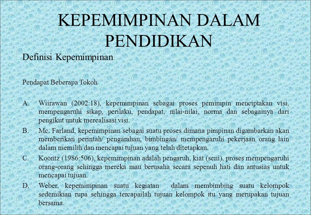 Kepemimpinan Dalam Pendidikan Ppt Download