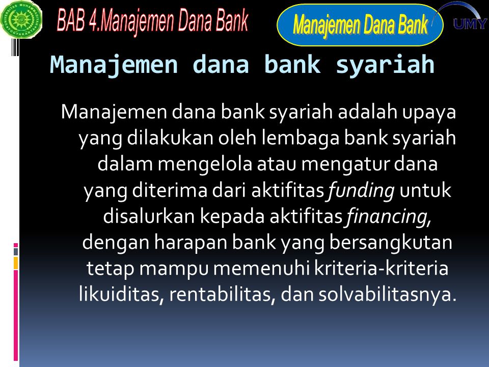 Manajemen Dana Bank Syariah Ppt Download