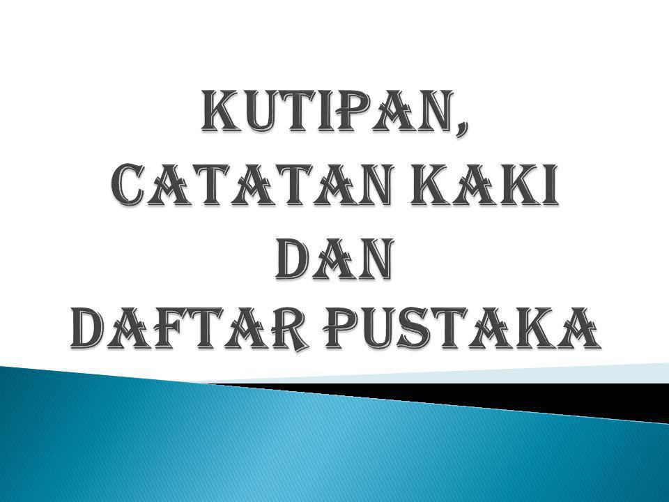 14++ Contoh Kutipan Daftar Pustaka Dan Catatan Kaki