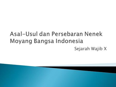 Asal-Usul dan Persebaran Nenek Moyang Bangsa Indonesia