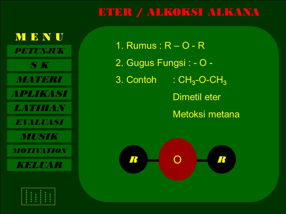 Eter Alkoksi Alkana M E N U O Rumus R O R Gugus Fungsi O Ppt Download