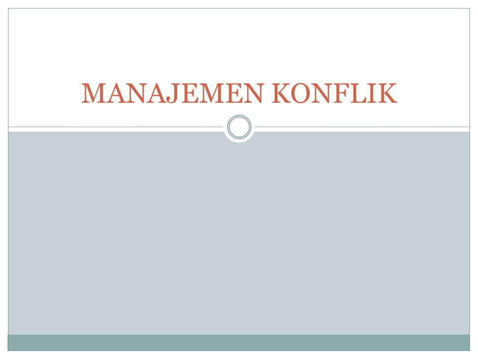 Manajemen Konflik Ppt Download