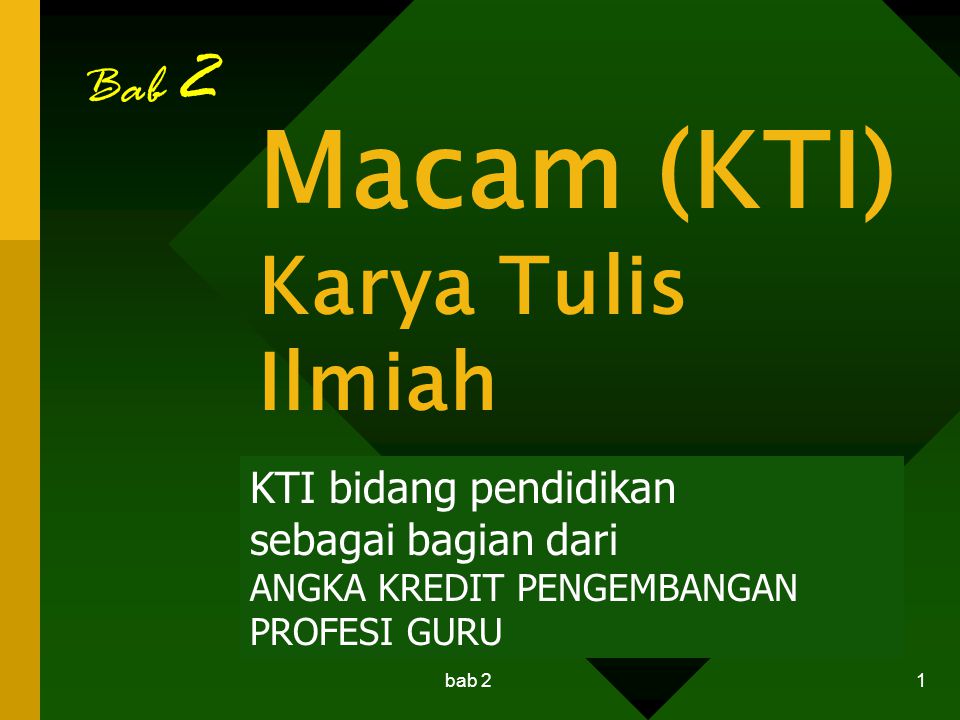 Macam Kti Karya Tulis Ilmiah Ppt Download
